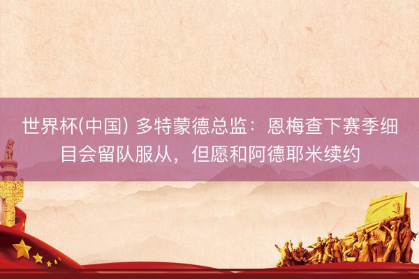 世界杯(中国) 多特蒙德总监:恩梅查下赛季细目会留队服从,但愿和阿德耶米续约