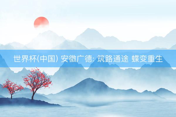 世界杯(中国) 安徽广德: 筑路通途 蝶变重生