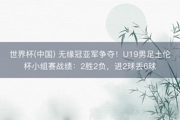 世界杯(中国) 无缘冠亚军争夺！U19男足土伦杯小组赛战绩：2胜2负，进2球丢6球