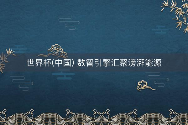 世界杯(中国) 数智引擎汇聚滂湃能源