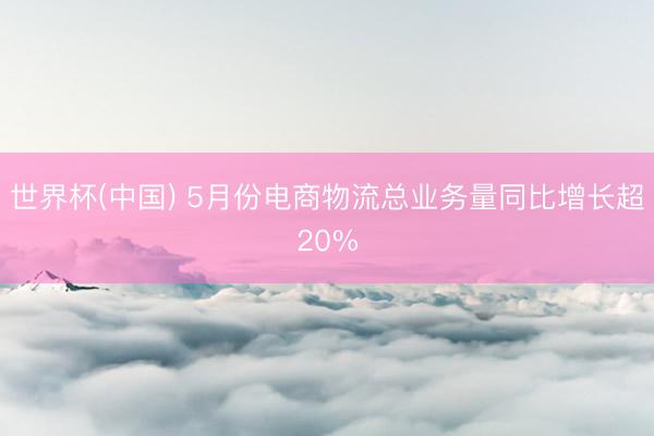 世界杯(中国) 5月份电商物流总业务量同比增长超20%